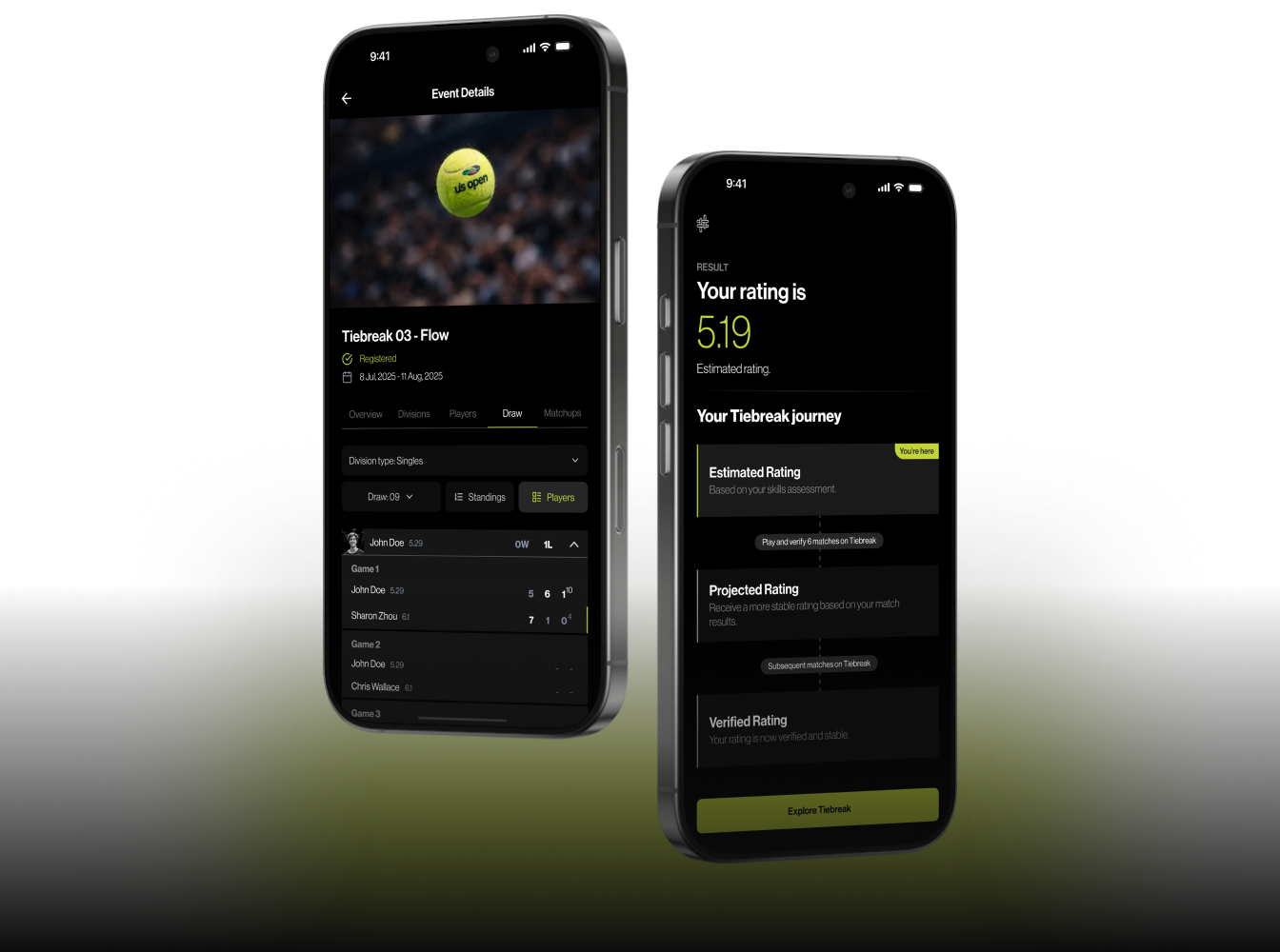 TieBreak App Screenshots